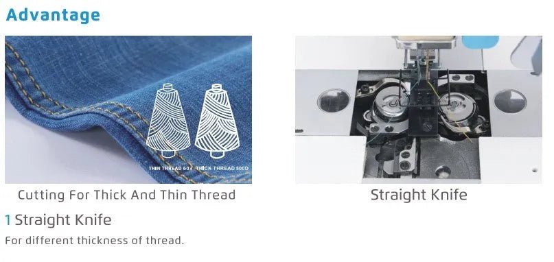 Jack 58450J - A Computerized Double Needle Lockstitch Machine (Complete Set) - My Sewing Mall