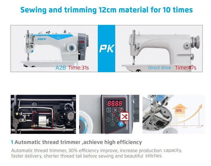 Jack A2B - C Single Needle Direct Drive Lockstitch Sewing Machine (Complete Set) - My Sewing Mall