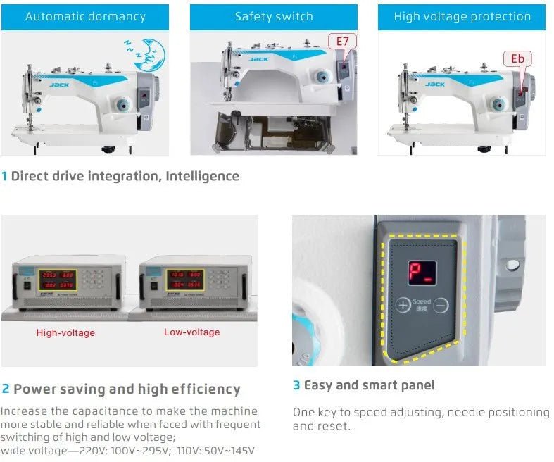 Jack F5 Direct - Drive Industrial Lockstitch Sewing Machine (Complete Set) - My Sewing Mall