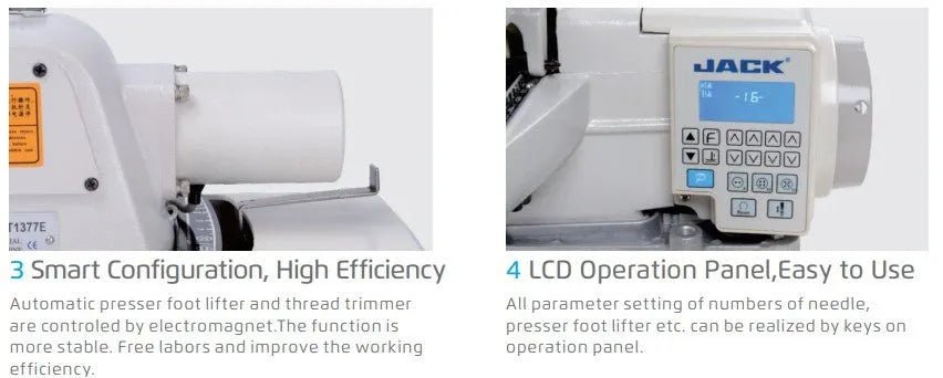 Jack JK - T1377E Integrated Electronic Button Sewing Machine (Complete Set) - My Sewing Mall