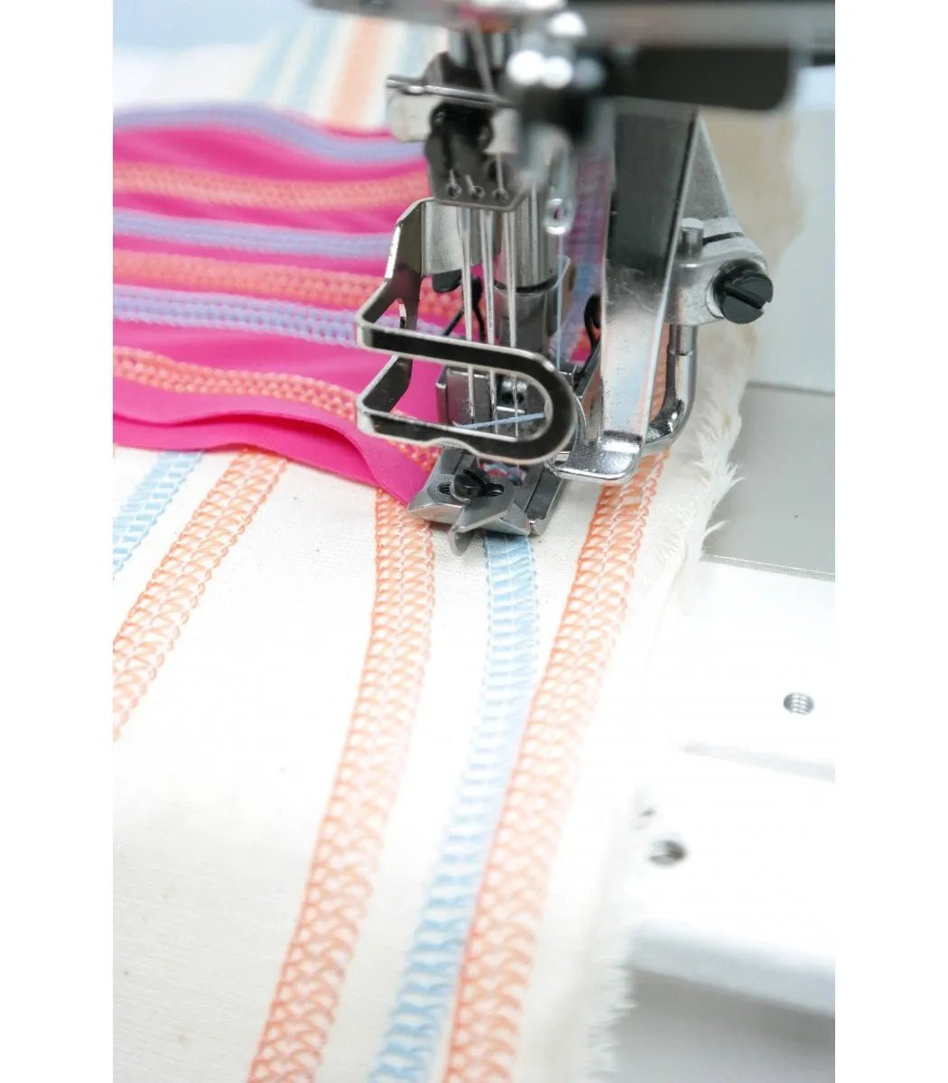 Jack W4 - D - 01GBX356 3 - Needle 5.6mm Flatbed Coverstitch Industrial Sewing Machine (Compete Set) - My Sewing Mall