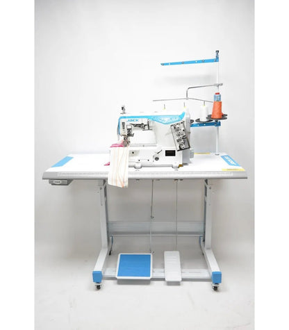 Jack W4 - D - 01GBX356 3 - Needle 5.6mm Flatbed Coverstitch Industrial Sewing Machine (Compete Set) - My Sewing Mall