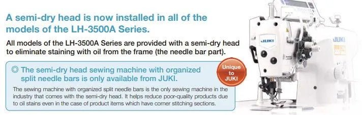 JUKI LH - 3568 Series Industrial Twin Needle Lockstitch Sewing Machine (Complete Set) - My Sewing Mall