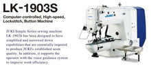 Juki LK - 1903SS Button Attaching Machine (Complete Set) (2 Months Lead Time After 100% Advance Payment Received) - My Sewing Mall