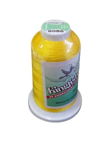 King Fisher Embroidery Thread 4000m 6086 - Lemon Yellow - My Sewing Mall