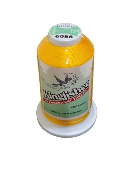 King Fisher Embroidery Thread 4000m 6088 Sunflower Yellow - My Sewing Mall