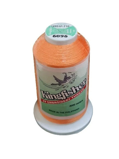 King Fisher Embroidery Thread 4000m 6096 Vibrant Orange - My Sewing Mall