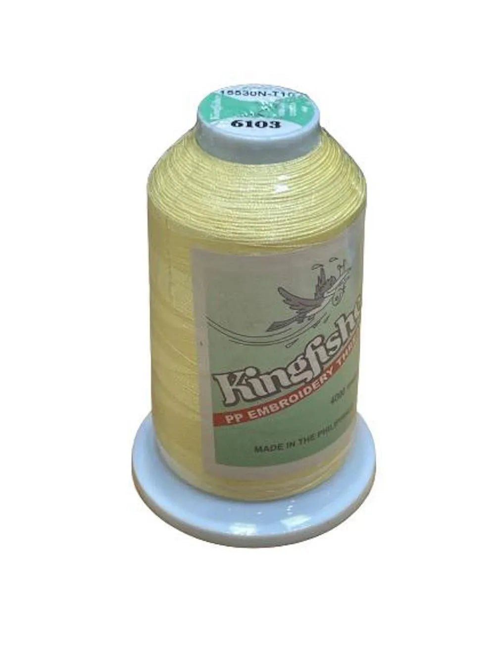 King Fisher Embroidery Thread 4000m 6103 Pale Yellow - My Sewing Mall