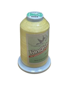 King Fisher Embroidery Thread 4000m 6103 Pale Yellow - My Sewing Mall