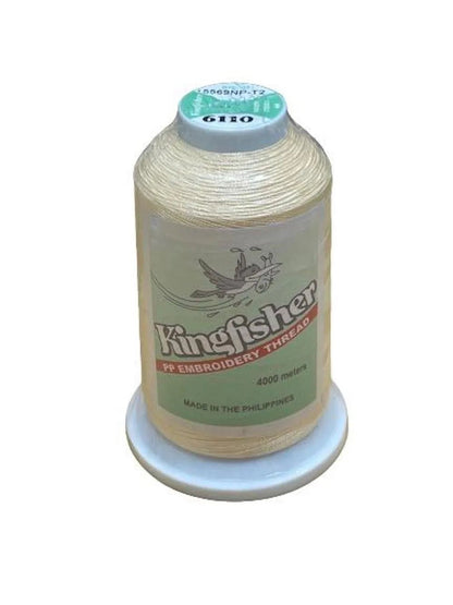 King Fisher Embroidery Thread 4000m 6110 Champagne Cream - My Sewing Mall