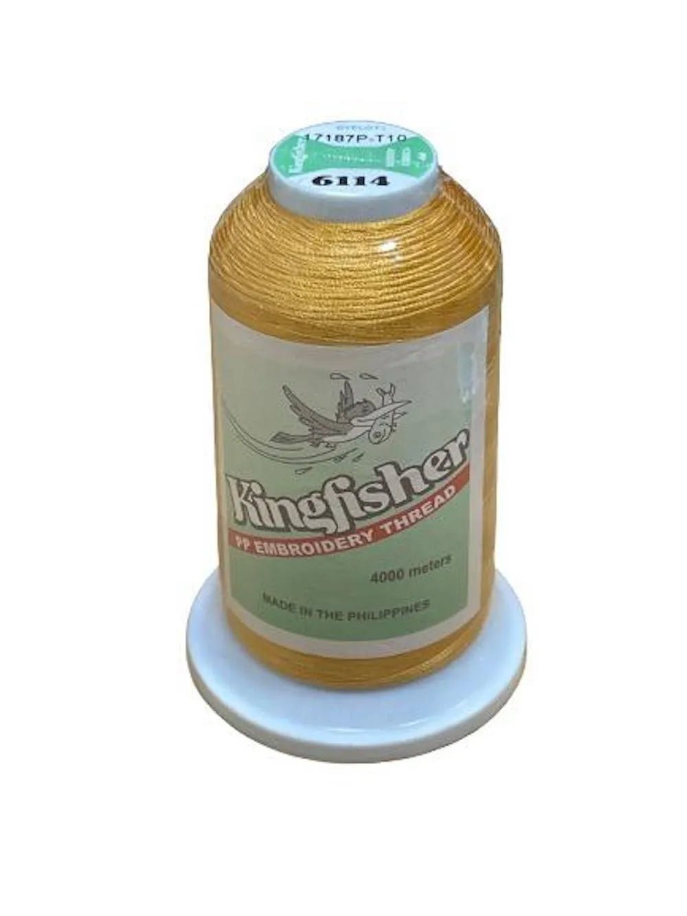 King Fisher Embroidery Thread 4000m 6114 Honey Gold - My Sewing Mall