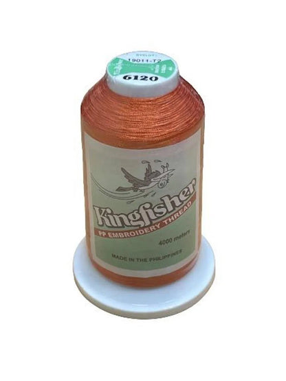 King Fisher Embroidery Thread 4000m 6120 Copper Orange - My Sewing Mall