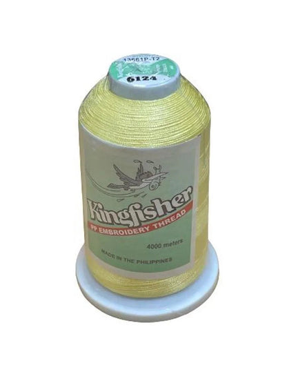 King Fisher Embroidery Thread 4000m 6124 Lemon Zest - My Sewing Mall