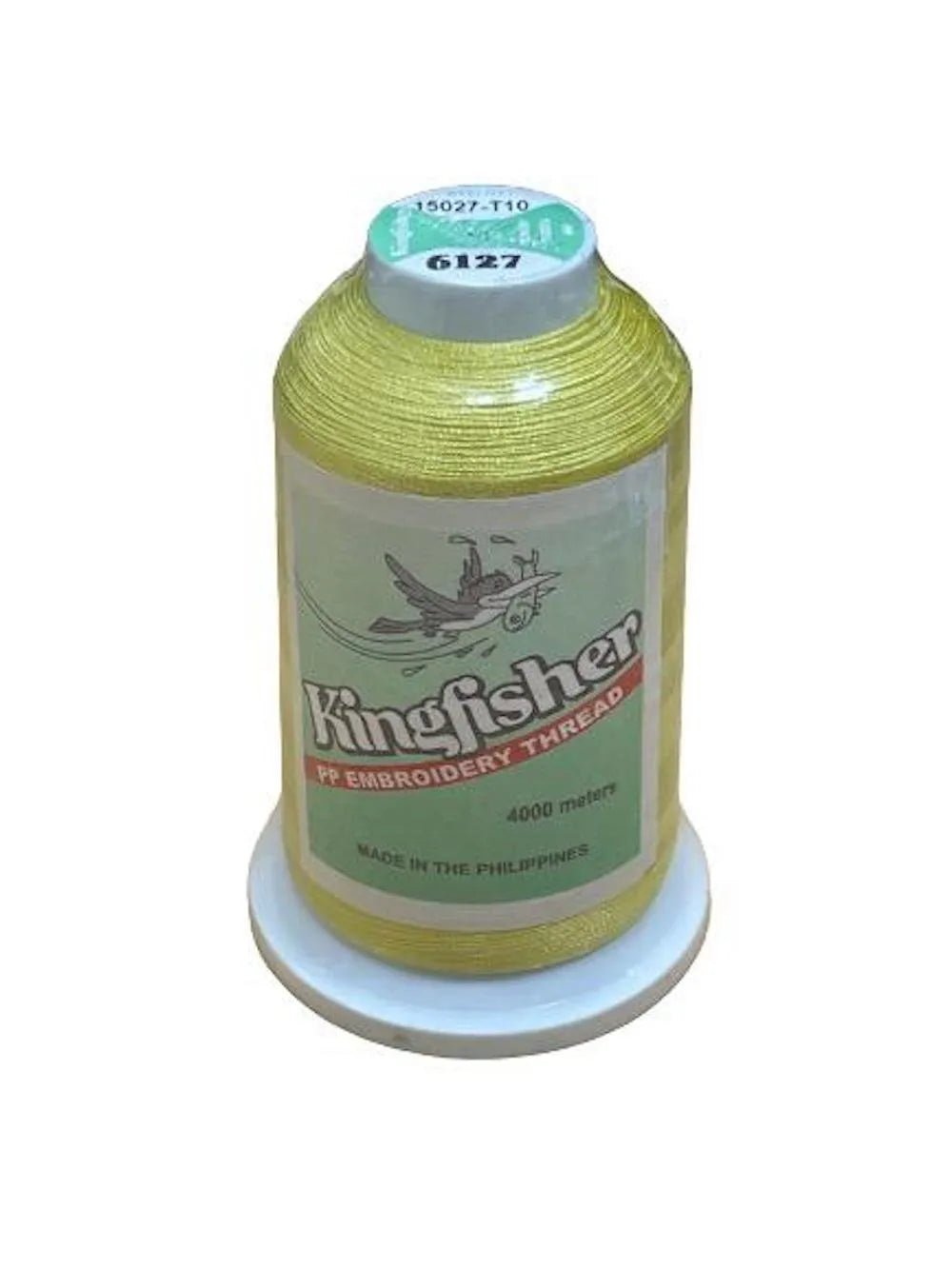 King Fisher Embroidery Thread 4000m 6127 Spring Green - My Sewing Mall