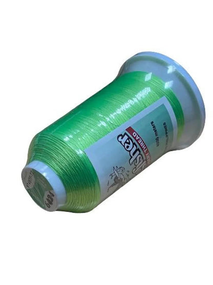 King Fisher Embroidery Thread 4000m 6424 Neon Green - My Sewing Mall