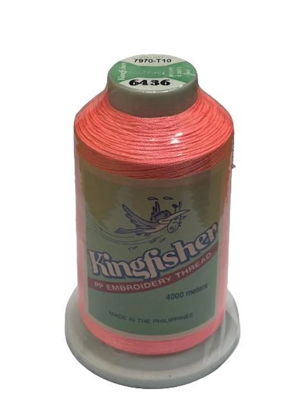 King Fisher Embroidery Thread 4000m 6436 Peach Coral - My Sewing Mall