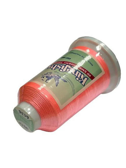 King Fisher Embroidery Thread 4000m 6436 Peach Coral - My Sewing Mall