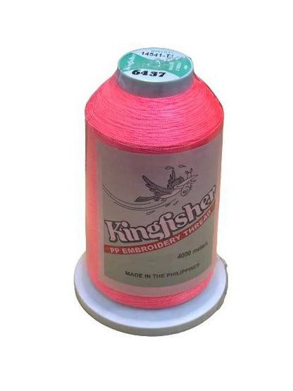 King Fisher Embroidery Thread 4000m 6437 Coral Pink - My Sewing Mall