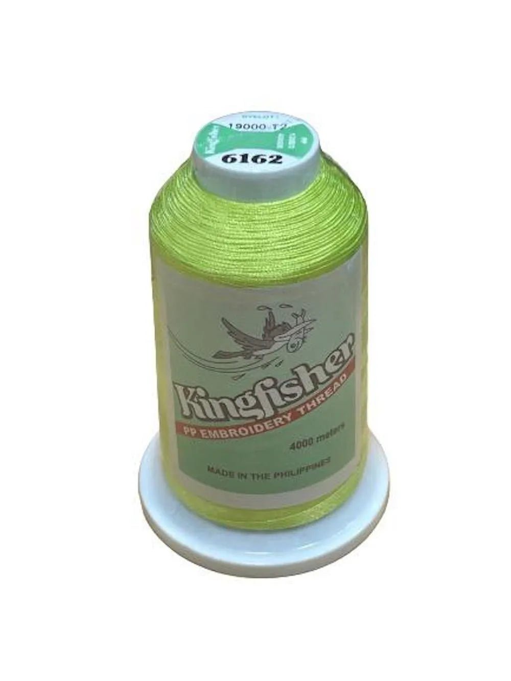 Kingfisher Embroidery Thread 4000m 6162 – Neon Lime - My Sewing Mall