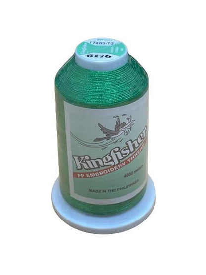 Kingfisher Embroidery Thread 4000m 6176 – Fresh Green - My Sewing Mall