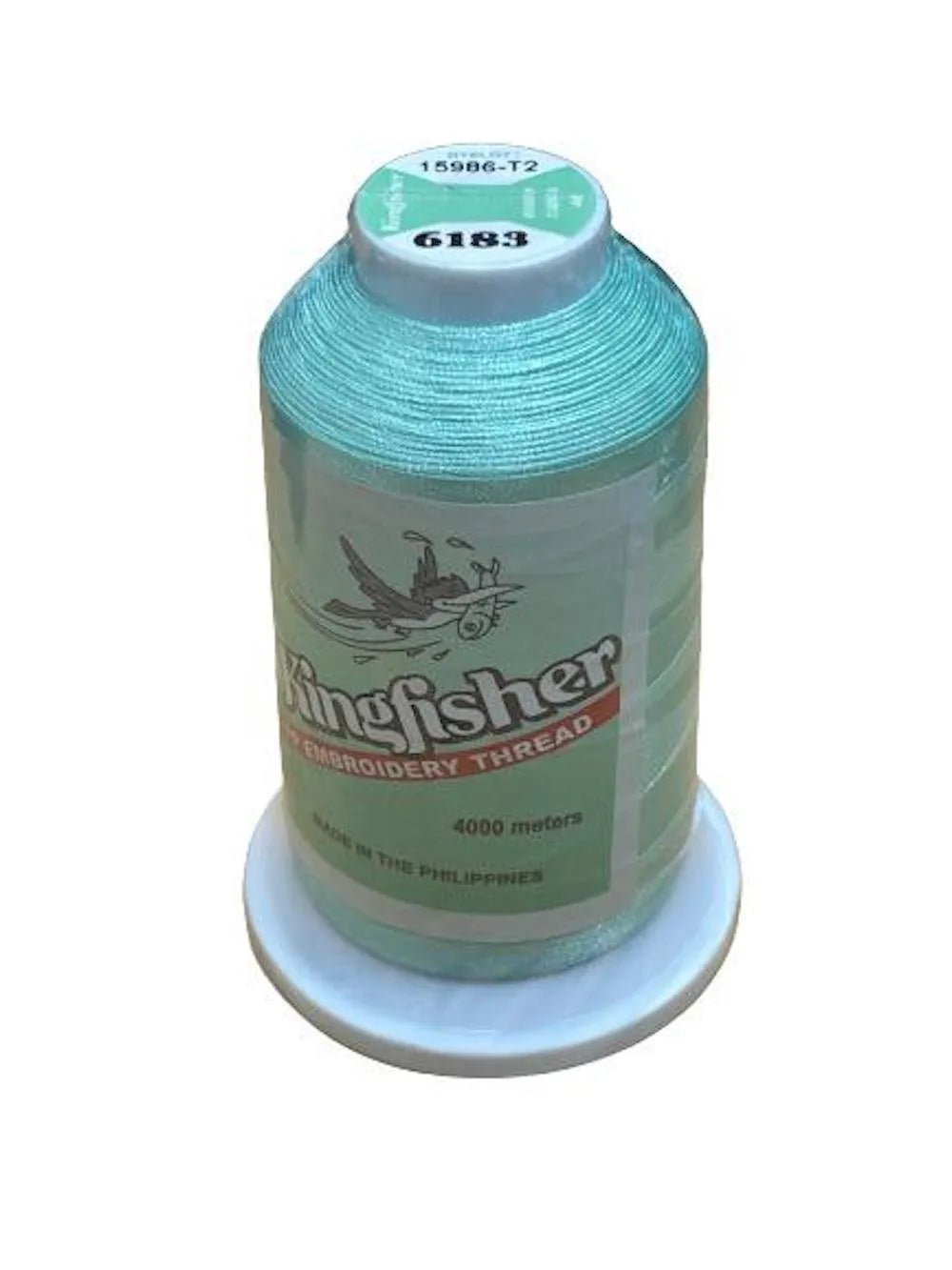 Kingfisher Embroidery Thread 4000m 6183 – Soft Aqua - My Sewing Mall