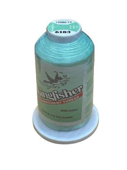 Kingfisher Embroidery Thread 4000m 6183 – Soft Aqua - My Sewing Mall
