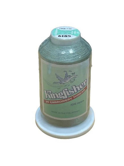 Kingfisher Embroidery Thread 4000m 6189 – Soft Seafoam Green - My Sewing Mall