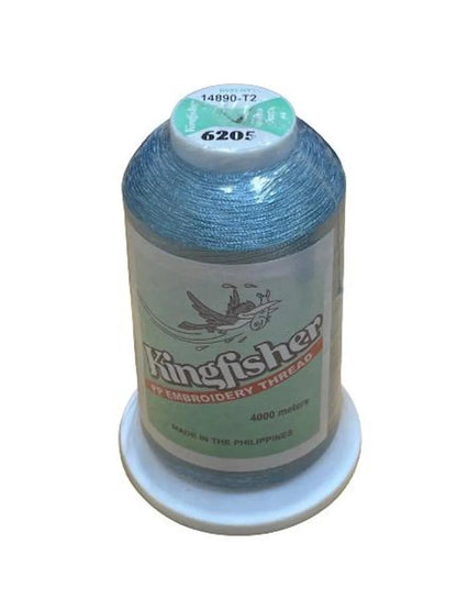 Kingfisher Embroidery Thread 4000m 6205 – Soft Aqua - My Sewing Mall