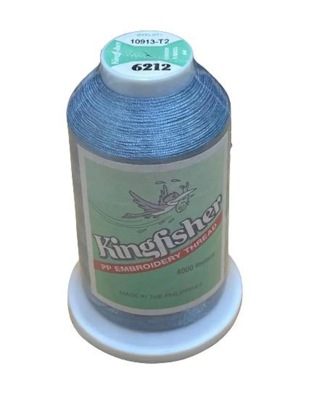 Kingfisher Embroidery Thread 4000m 6212 – Ice Blue - My Sewing Mall