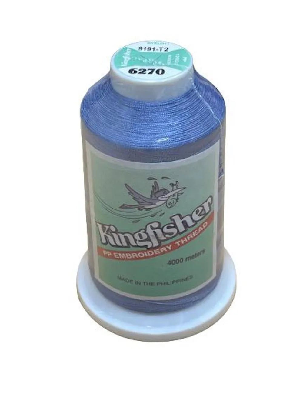 Kingfisher Embroidery Thread 4000m 6270 Soft Lavender Blue - My Sewing Mall