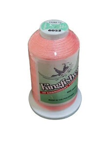 Kingfisher Embroidery Thread 4000m Delicate Coral Pink 6052 - My Sewing Mall