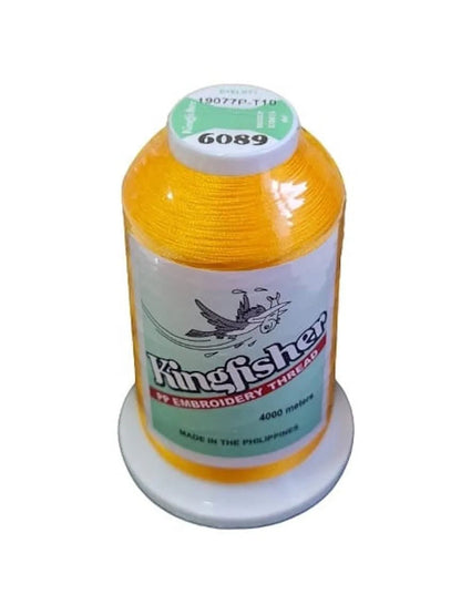 Kingfisher Embroidery Thread 4000m - Golden Orange 6089 - My Sewing Mall
