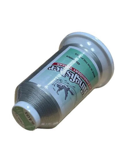 Kingfisher Embroidery Thread 4000m Silver Gray 6401 - My Sewing Mall