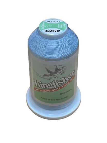 Kingfisher Embroidery Thread 4000m Sky Blue 6252 - My Sewing Mall