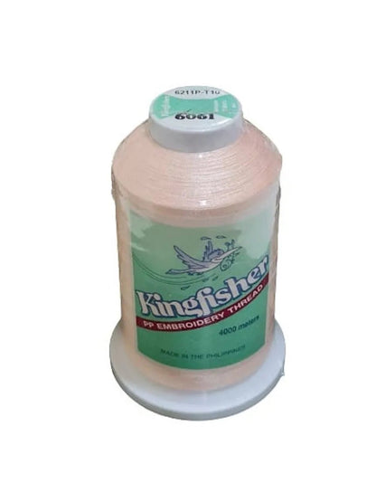 Kingfisher Embroidery Thread 4000m Soft Cream Pink(6061) - My Sewing Mall