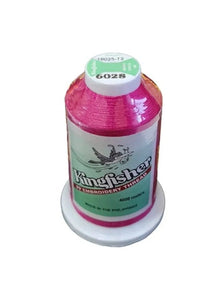 Kingfisher Polyester Embroidery Thread 4000m – Cerise Pink 6028 - My Sewing Mall