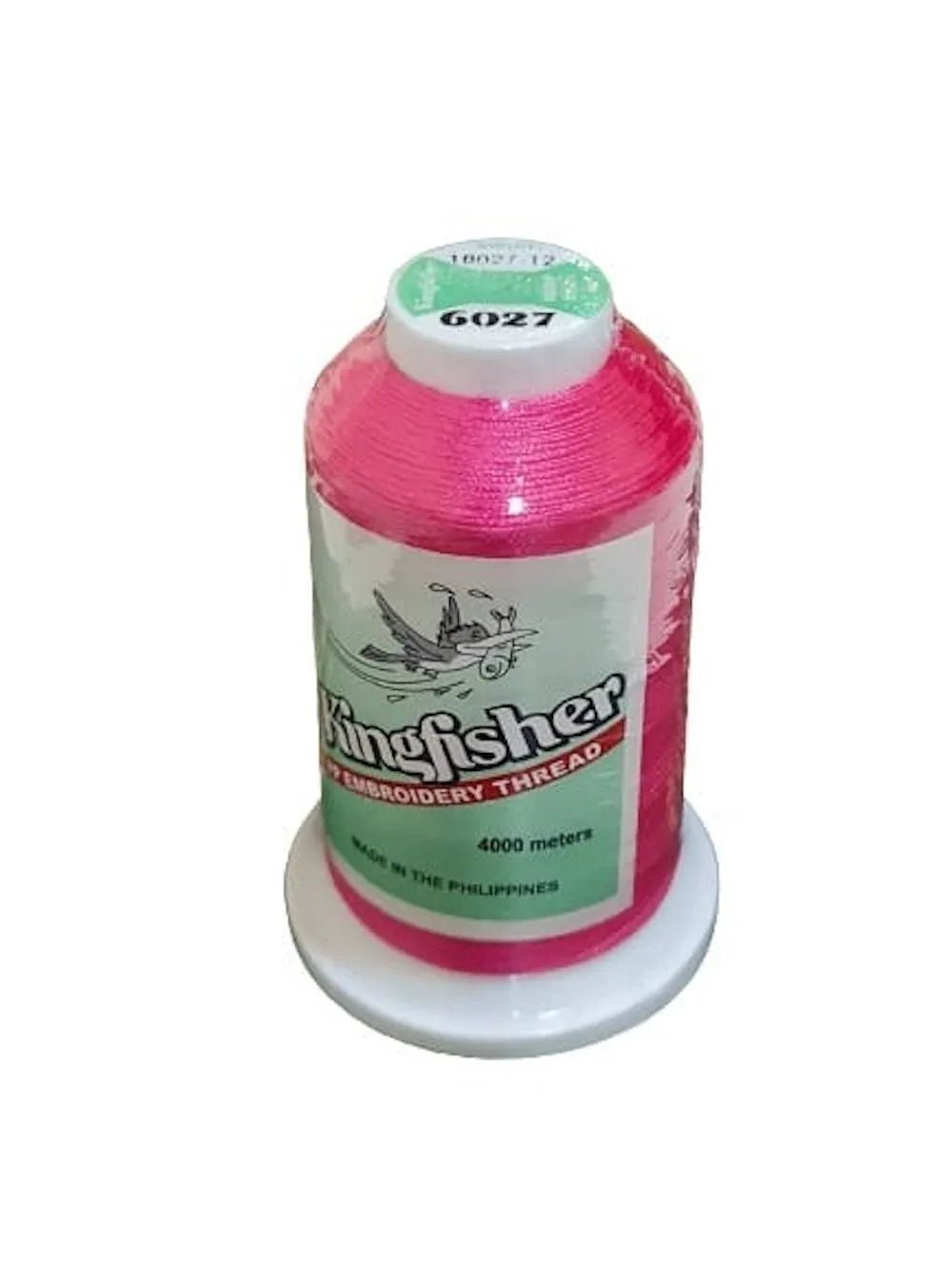 Kingfisher Polyester Embroidery Thread 4000m – Fuchsia Pink 6027 - My Sewing Mall