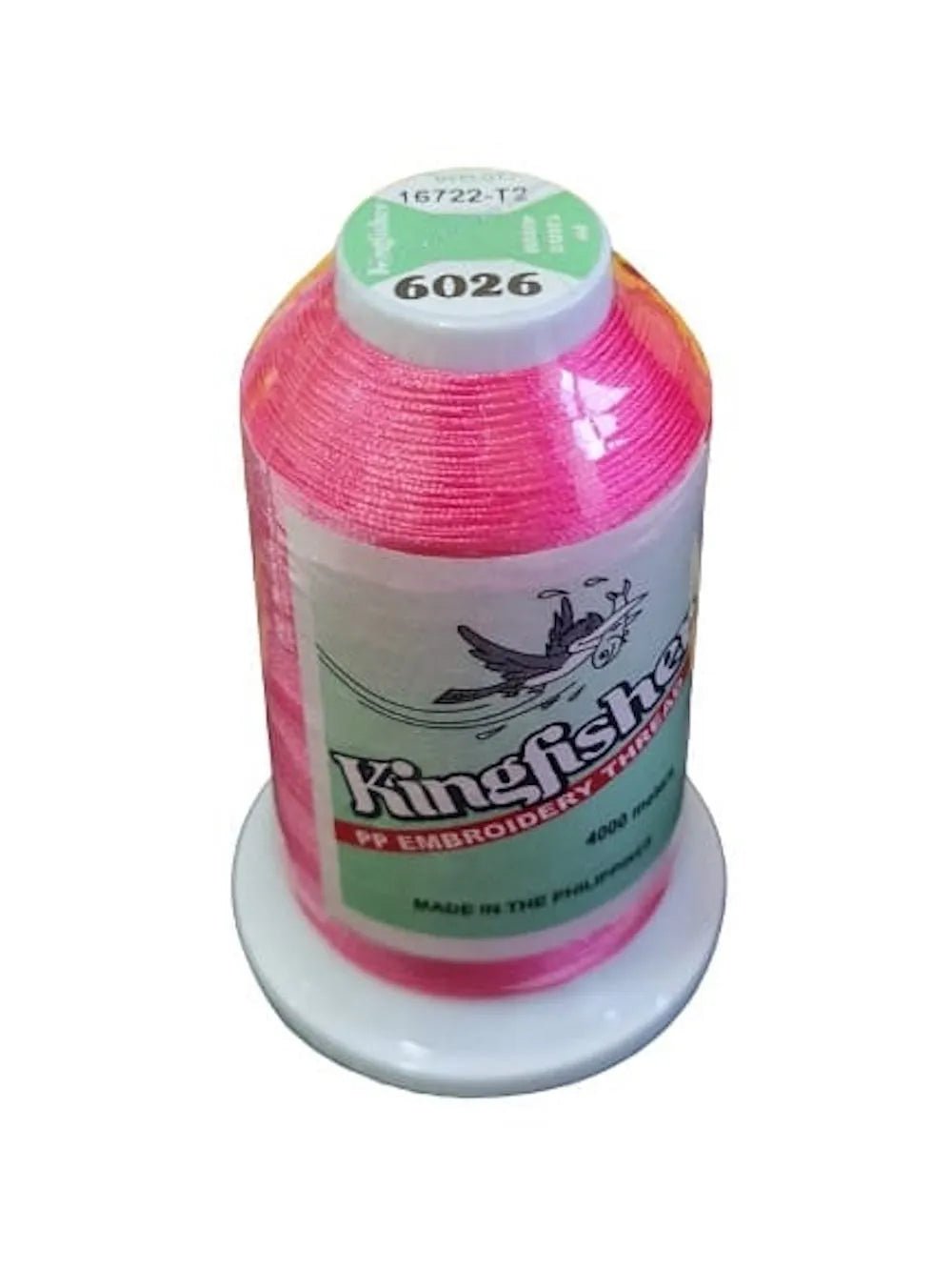 Kingfisher Polyester Embroidery Thread 4000m - Pink Punch 6026 - My Sewing Mall