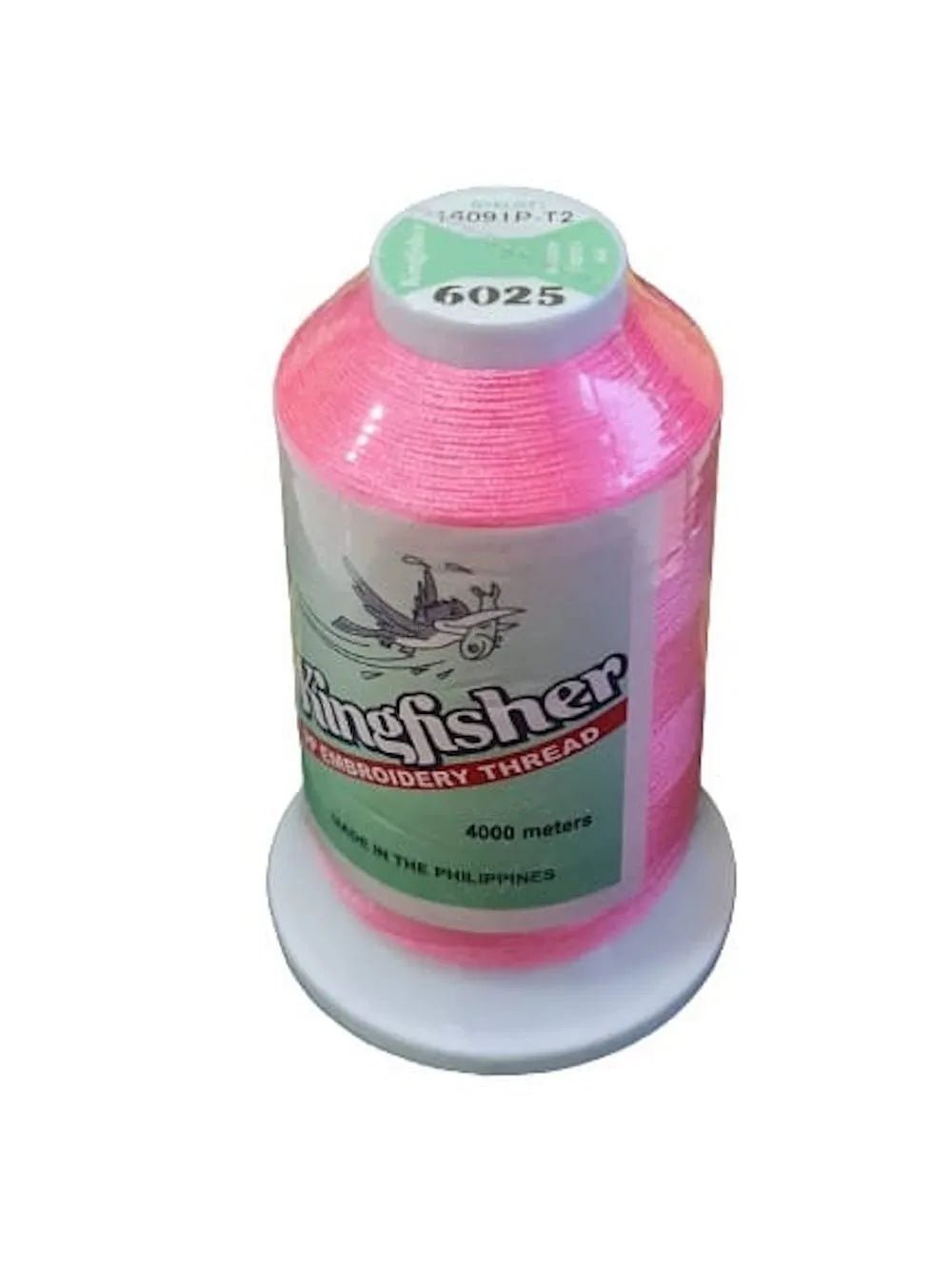 Kingfisher Polyester Embroidery Thread 4000m - Radiant Pink 6025 - My Sewing Mall