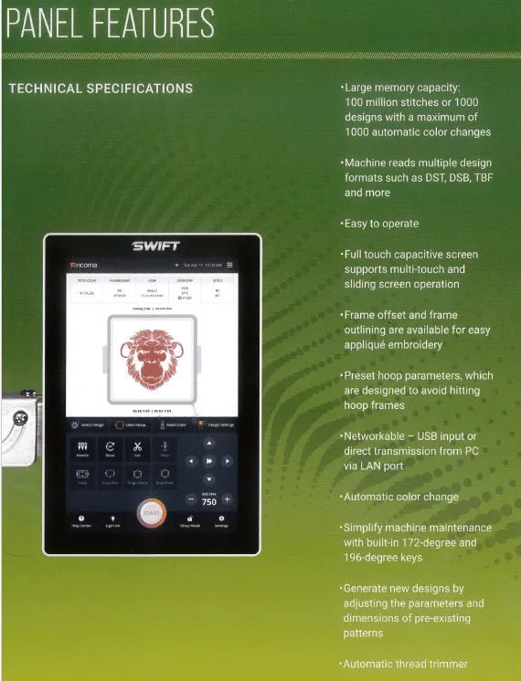 Marquee 20 - Needle Commercial Embroidery Machine with 10.1" Touchscreen Panel - My Sewing Mall