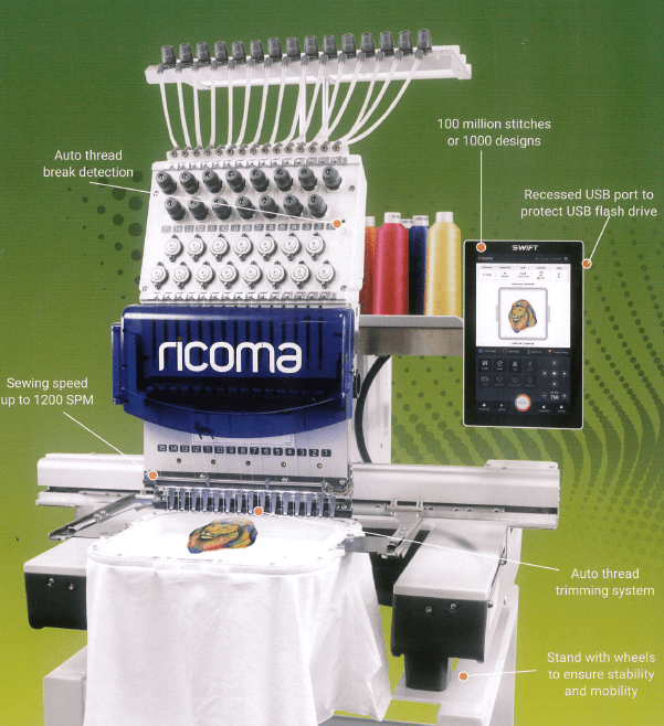 Ricoma 1201 TC 10S Embroidery Machine - My Sewing Mall