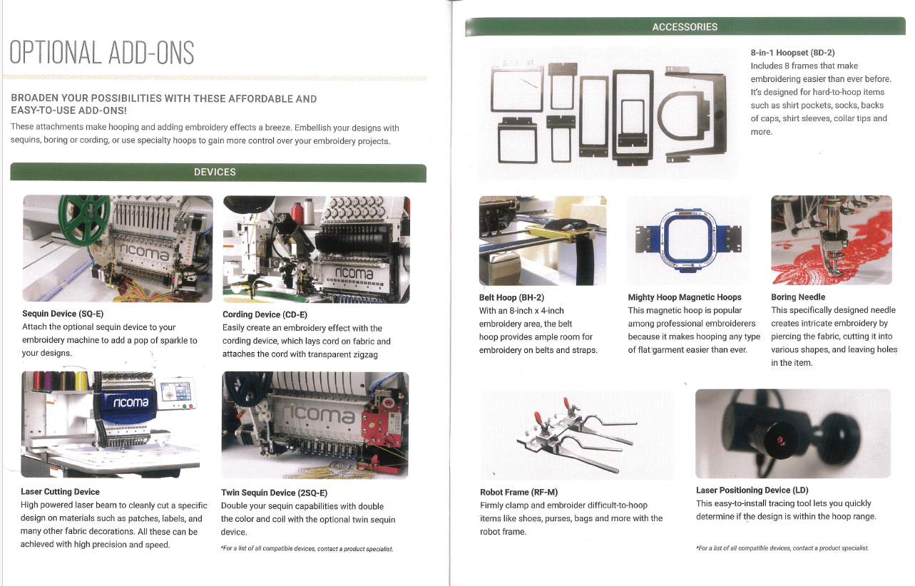 Ricoma 1201 TC 10S Embroidery Machine - My Sewing Mall