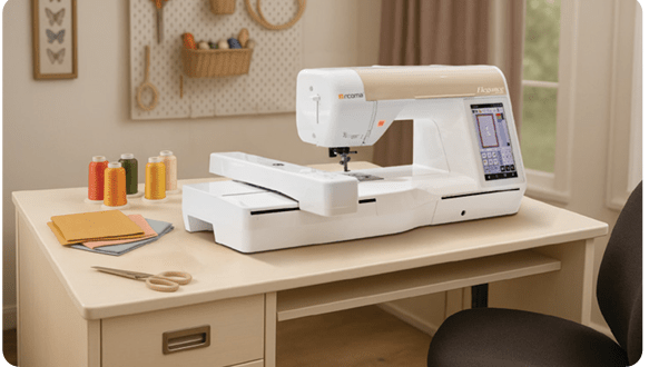 Ricoma Elegance Domestic Sewing & Embroidery Machine - My Sewing Mall