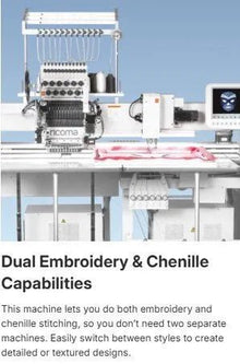 Ricoma MCC - 061201 Embroidery and Chenille Combo Machine - My Sewing Mall
