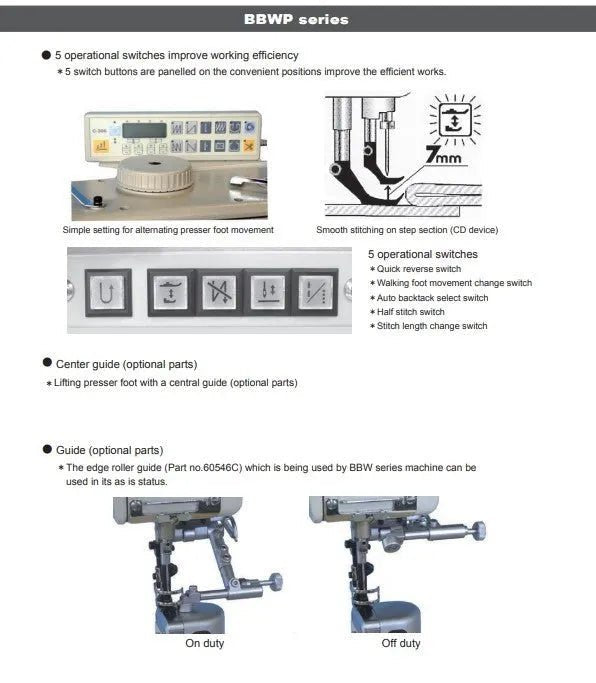 Seiko BBWP - 8BL Post Bed Walking Foot Lockstitch Sewing Machine (Complete Set) - My Sewing Mall