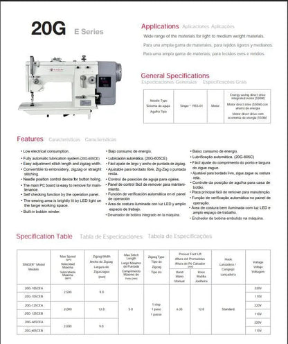 Singer 20G - 105C ZigZag Sewing Machine Complete Set - My Sewing Mall