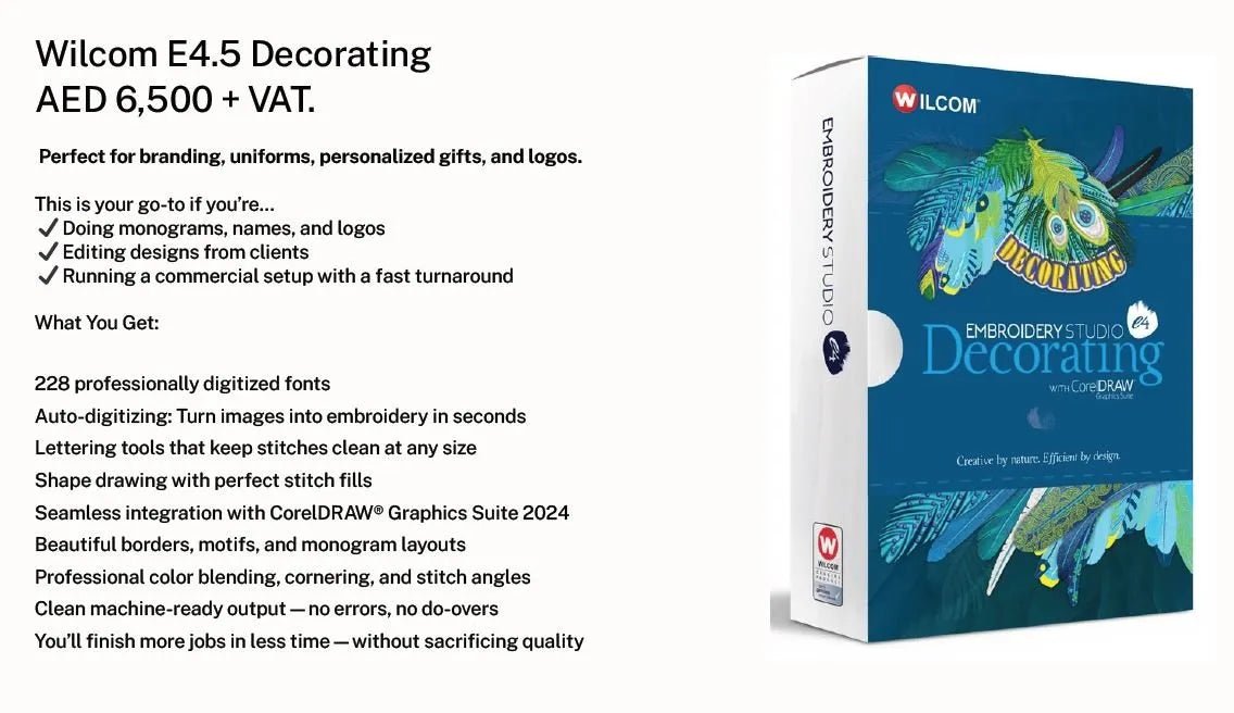 Wilcom E4.5 Decorating: The Ultimate Embroidery Software - My Sewing Mall