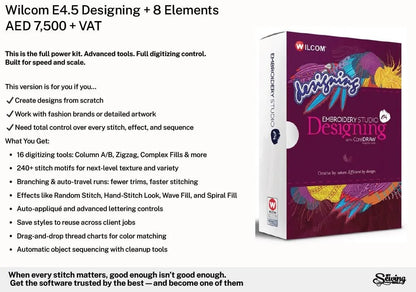Wilcom E4.5 DESIGNING Embroidery Software - My Sewing Mall
