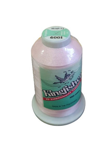 King Fisher Embroidery Thread 4000m 6001 - My Sewing Mall