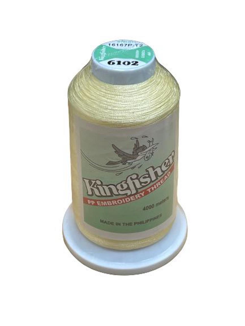 King Fisher Embroidery Thread 4000m 6102 - My Sewing Mall